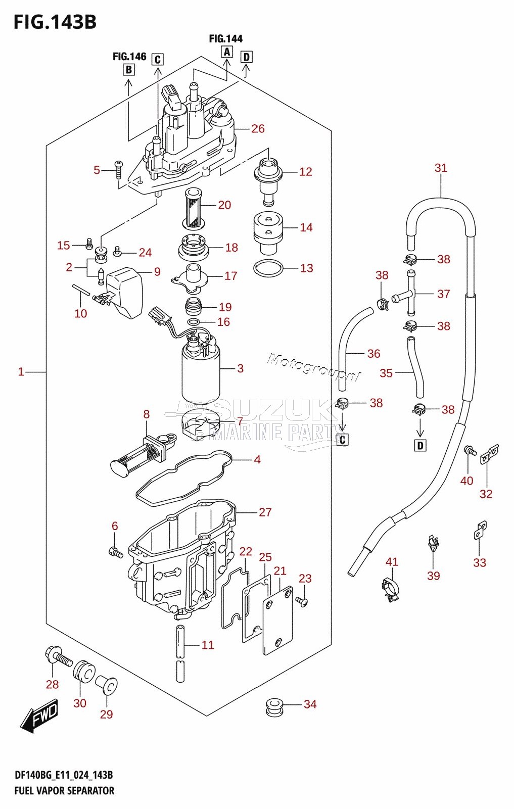 FUEL VAPOR SEPARATOR (E40)