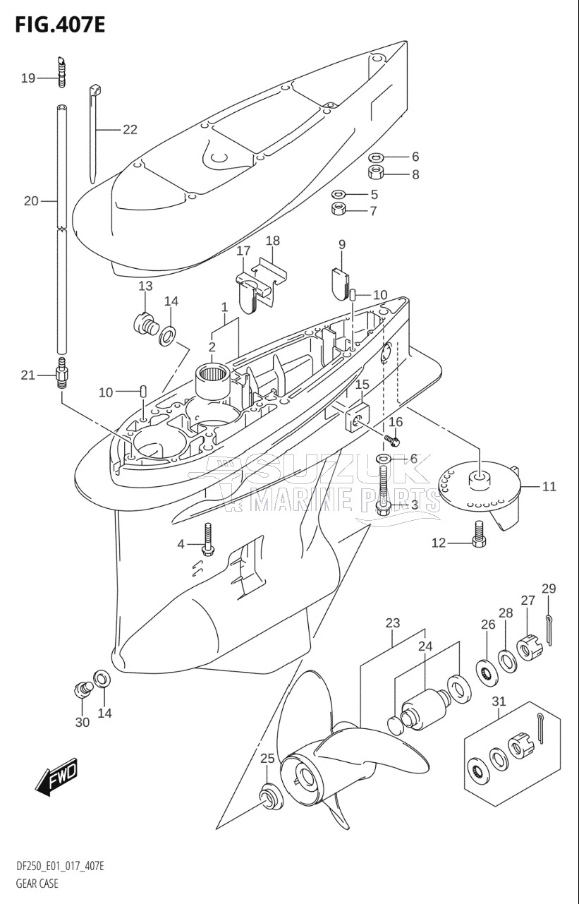 GEAR CASE (DF225T:E01)