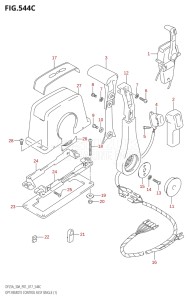 02504F-710001 (2017) 25hp P01-Gen. Export 1 (DF25A  DF25AR  DF25AT  DF25ATH) DF25A drawing OPT:REMOTE CONTROL ASSY SINGLE (1) (DF30AR:P01)