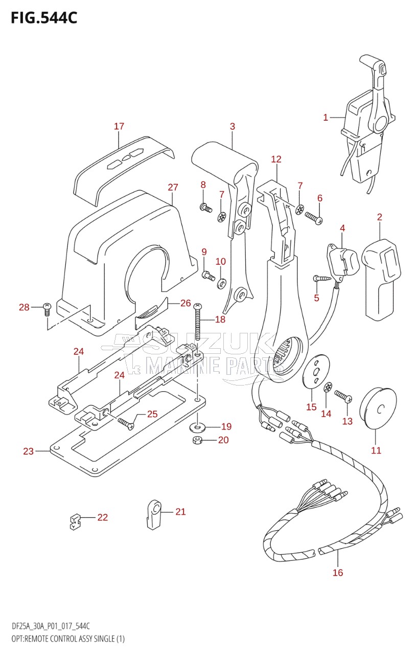 OPT:REMOTE CONTROL ASSY SINGLE (1) (DF30AR:P01)