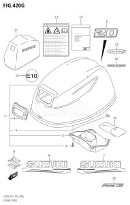 01504F-710001 (2017) 15hp P01-Gen. Export 1 (DF15A  DF15AR  DF15AT  DF15ATH) DF15A drawing ENGINE COVER (DF20AT,DF20ATH)