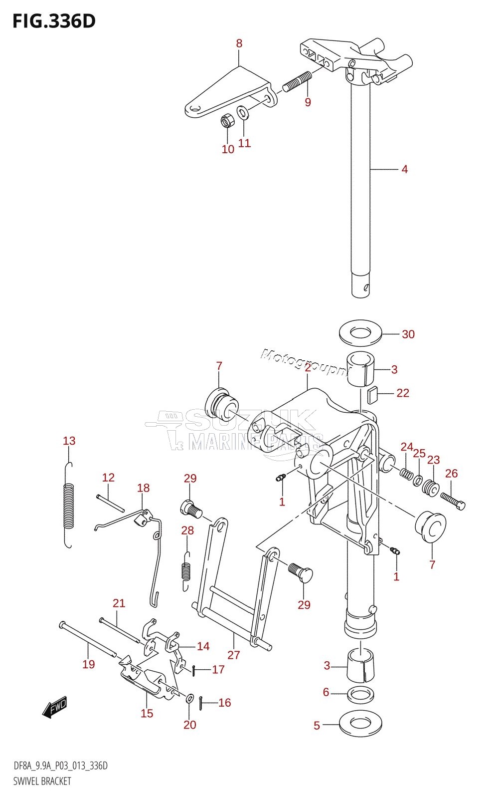 SWIVEL BRACKET (DF9.9AR:P03)