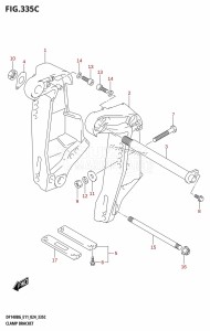 DF115BG From 11505F-440001 (E11 - E40)  2024 drawing CLAMP BRACKET ((DF140BG,DF140BZG):E11)