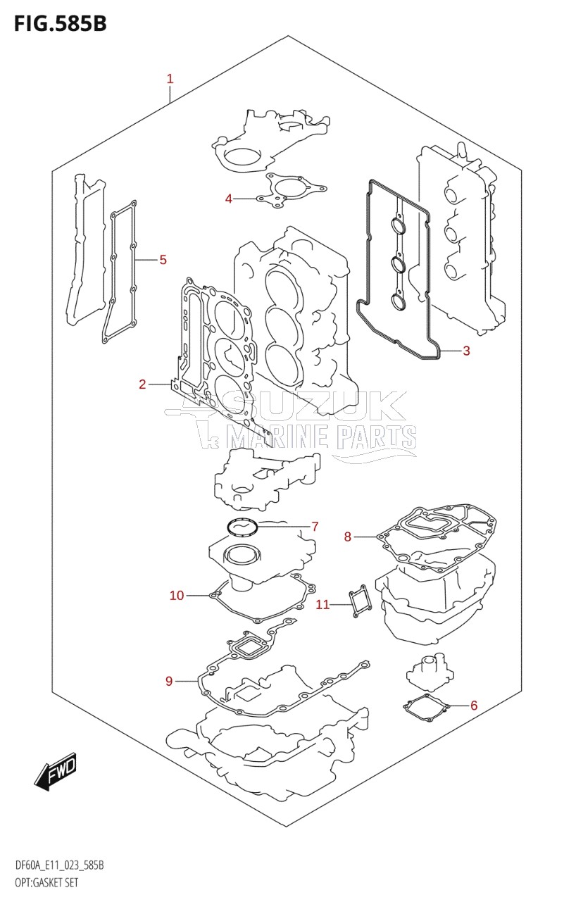 OPT:GASKET SET (DF50AVT,DF50AVTH,DF60AVT,DF60AVTH,DF40ASVT)