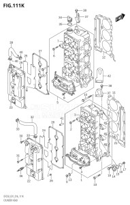 22503Z-610001 (2016) 225hp E01 E40-Gen. Export 1 - Costa Rica (DF225Z) DF225Z drawing CYLINDER HEAD (DF250T:E40)