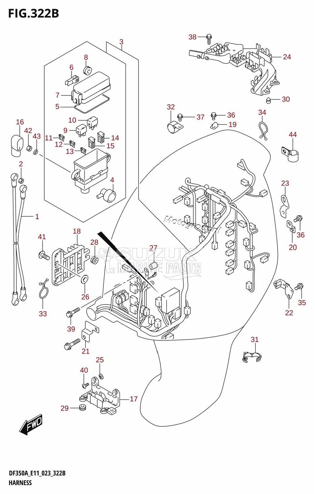 HARNESS ((022,023):(DF350A,DF325A,DF300B))