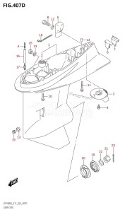 DF140BG From 14004F-340001 (E11 E40)  2023 drawing GEAR CASE ((DF115BZG,DF140BZG):E40)