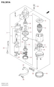 DF300Z From 30001Z-780001 (E01)  2007 drawing STARTING MOTOR