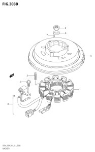 00994F-310001 (2013) 9.9hp P01-Gen. Export 1 (DF9.9A  DF9.9AR) DF9.9A drawing MAGNETO (DF8AR:P01)