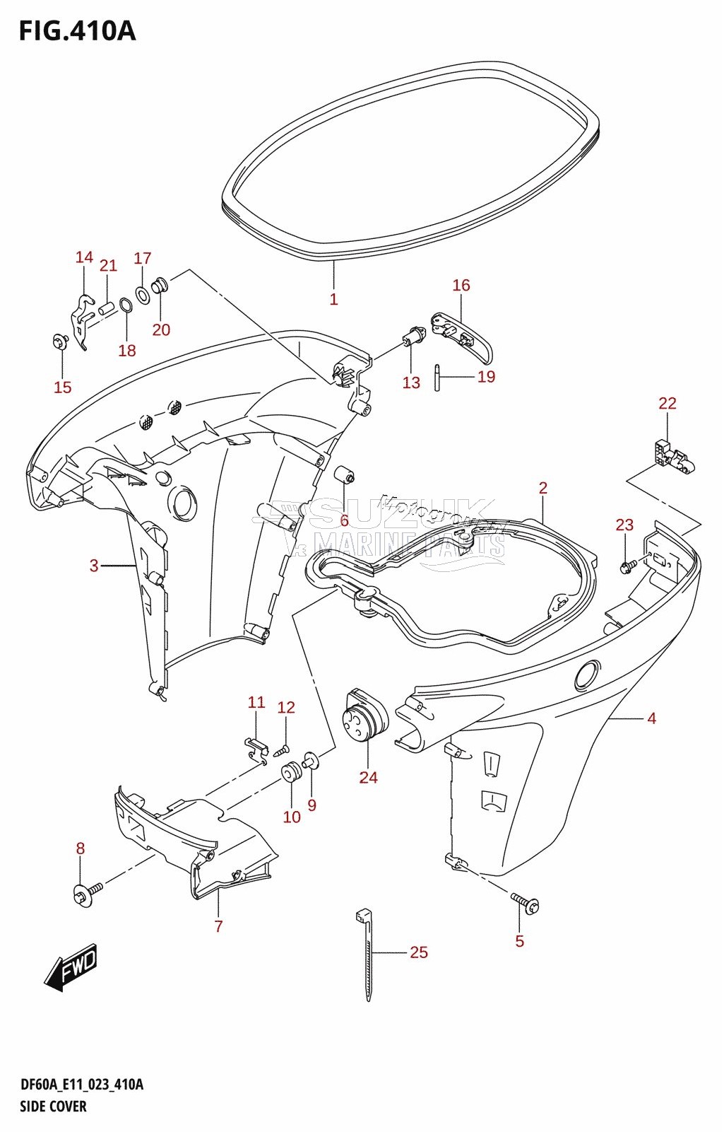 SIDE COVER (DF40A,DF40AQH,DF40ATH,DF40AST,DF50A,DF50ATH,DF60A,DF60AQH,DF60ATH,DF40ASVT)