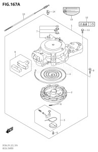 01504F-040001 (2020) 15hp E01-Gen. Export 1 (DF15AR   DF15AT_2) DF15A drawing RECOIL STARTER (SEE NOTE)