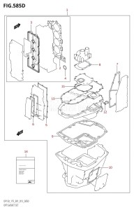 DF150Z From 15002Z-310001 (E01 E40)  2013 drawing OPT:GASKET SET (DF150Z:E40)