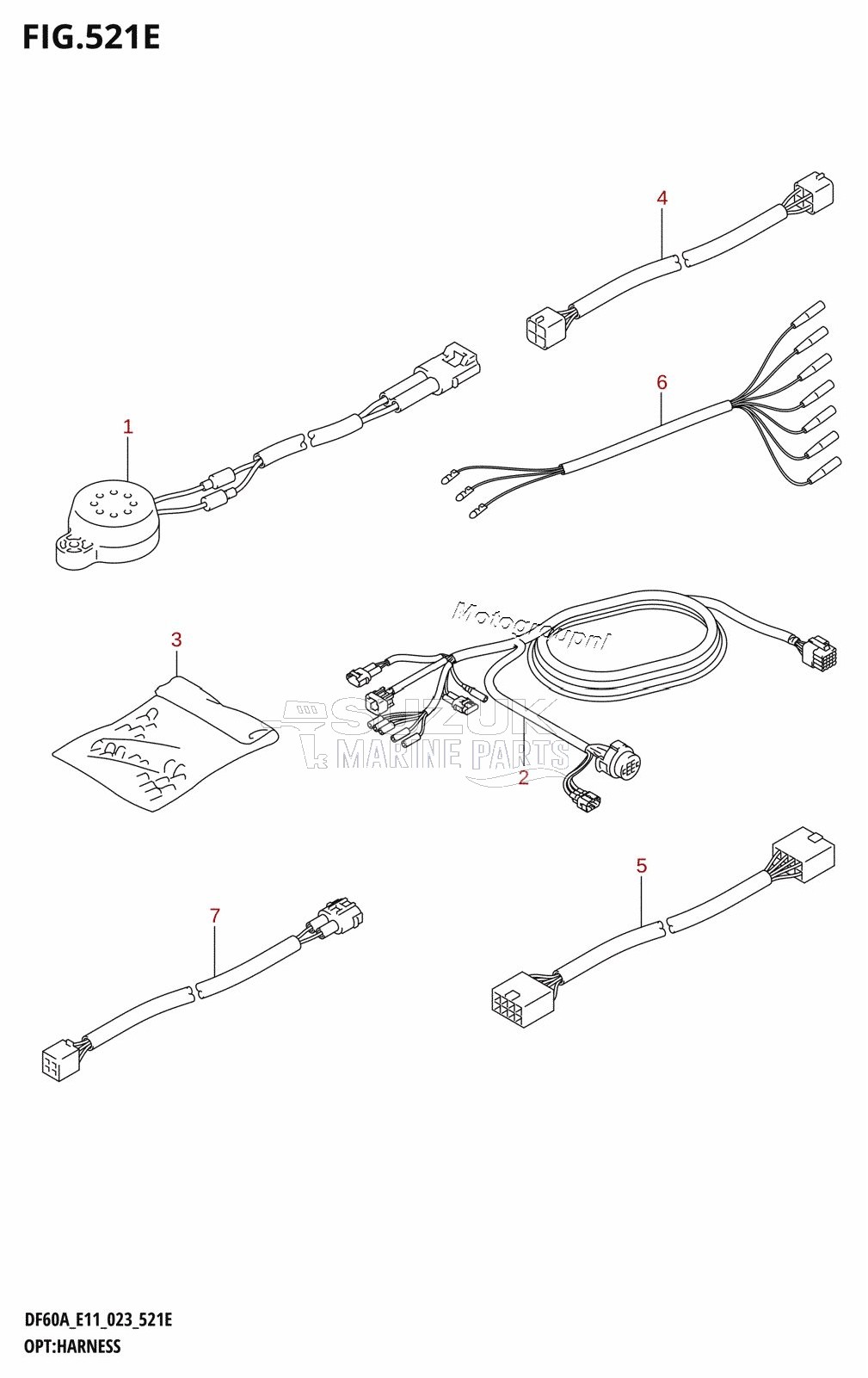 OPT:HARNESS ((DF40AQH,DF40ATH,DF50ATH,DF60AQH,DF60ATH,DF50AVTH,DF60AVTH):022)