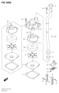 DF60A From 06002F-040001 (E01 E40)  2020 drawing WATER PUMP (DF60AVT:E01)