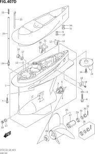 25003Z-040001 (2020) 250hp E03-USA (DF250Z  DF250Z) DF250Z drawing GEAR CASE (DF250Z)