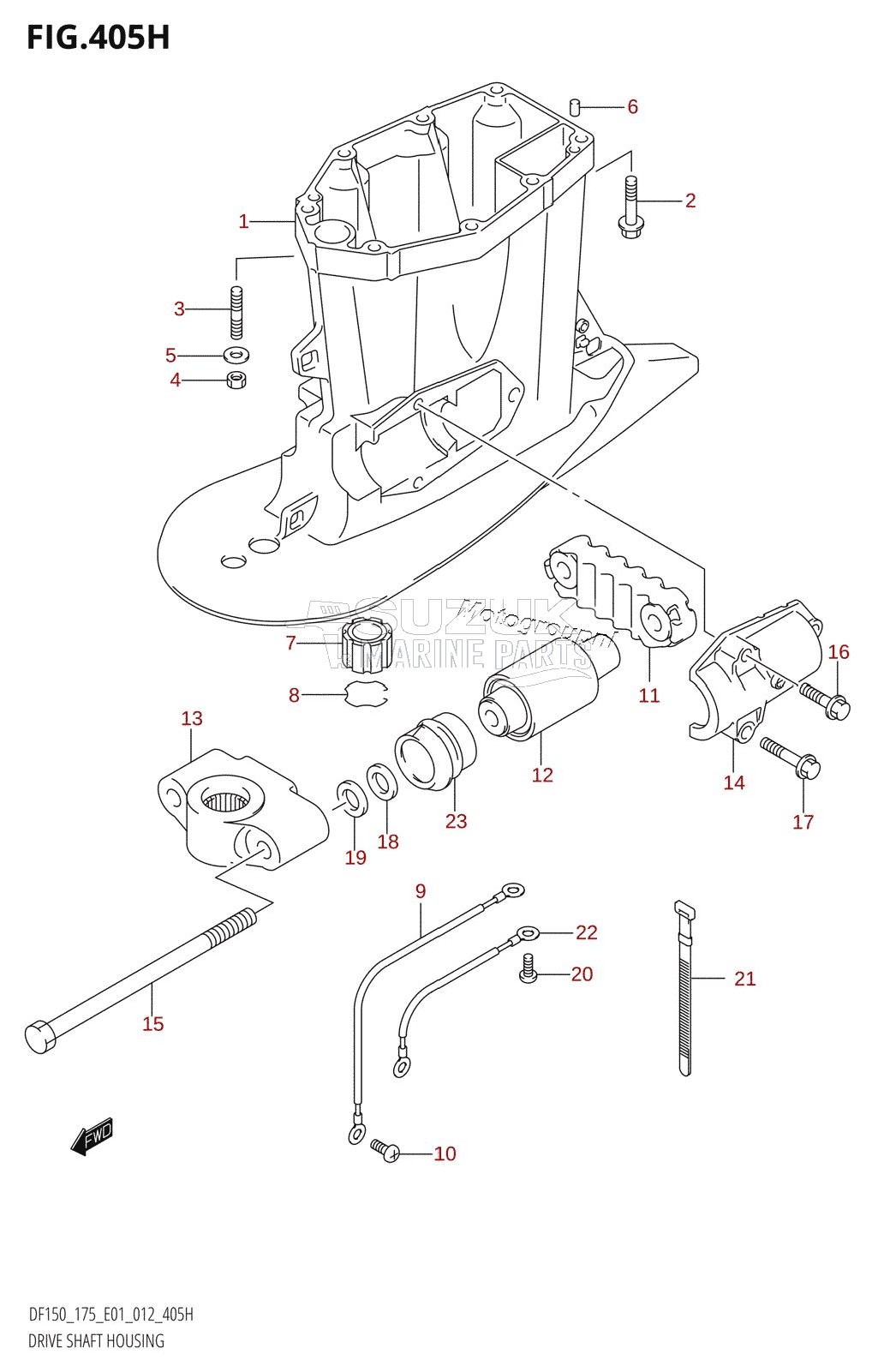 DRIVE SHAFT HOUSING (DF175Z:E40)