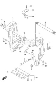 DF 300AP drawing Clamp Bracket w/Transom (L)