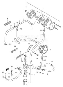 DT200 From 20001-131001 ()  1991 drawing FUEL PUMP (DT200EPI /​ 150EPI /​ 225 MODEL:95~00)(*)