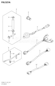 15003Z-240001 (2022) 150hp E11 E40-Gen. Export 1-and 2 (DF150AZ    DF150AZ) DF150AZ drawing OPT:HARNESS (020,021)