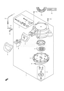 DF 9.9A drawing Recoil Starter