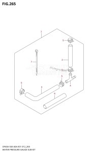 DF40A From 04004F-210001 (E34-Italy)  2012 drawing WATER PRESSURE GAUGE SUB KIT (DF40AQH E01)