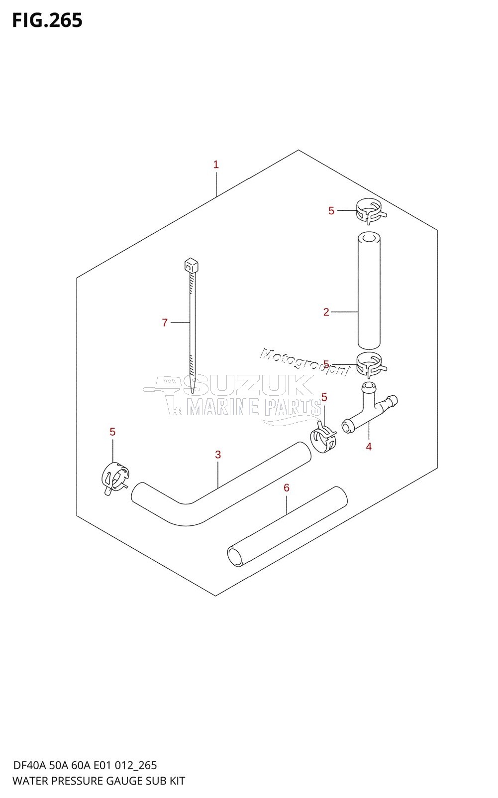 WATER PRESSURE GAUGE SUB KIT (DF40AQH E01)