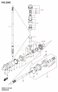 DF175AT From 17503F-440001 (E11 - E40)  2024 drawing TRANSMISSION (DF150AS)