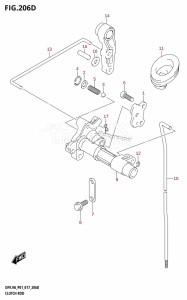 DF8A From 00801F-710001 (P01)  2017 drawing CLUTCH ROD (DF9.9AR:P01)