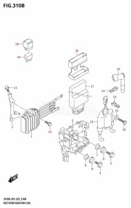 DF9.9B From 00995F-040001 (P01)  2020 drawing RECTIFIER /​ IGNITION COIL (DF9.9B:(021,022))