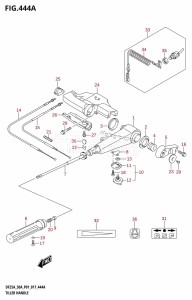 DF25A From 02504F-710001 (P01)  2017 drawing TILLER HANDLE (DF25A:P01)