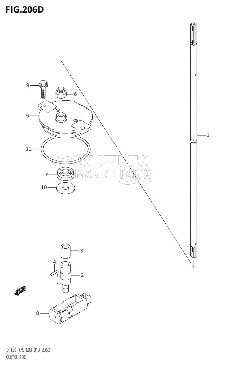 CLUTCH ROD (DF175Z:E03)