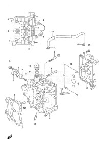 Outboard DF 20A drawing Cylinder Head