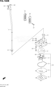 02503F-410001 (2014) 25hp E01-Gen. Export 1 (DF25  DF25A  DF25AT  DF25ATH  DF25Q  DF25R) DF25 drawing WATER PUMP (DF25R:E01)