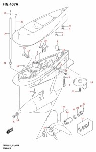 DF200Z From 20002Z-140001 (E01 E40)  2021 drawing GEAR CASE (DF200T)