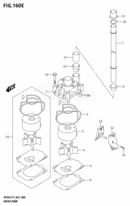 DF250 From 25003F-040001 (E01 E03 E40)  2020 drawing WATER PUMP (E40)