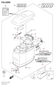 DF225T From 22503F-610001 (E01 E40)  2016 drawing ENGINE COVER (DF200T:E40,DF200Z:E40)