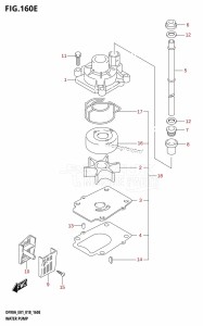 DF100B From 10004F-810001 (E01 E40)  2018 drawing WATER PUMP (DF80A:E40)