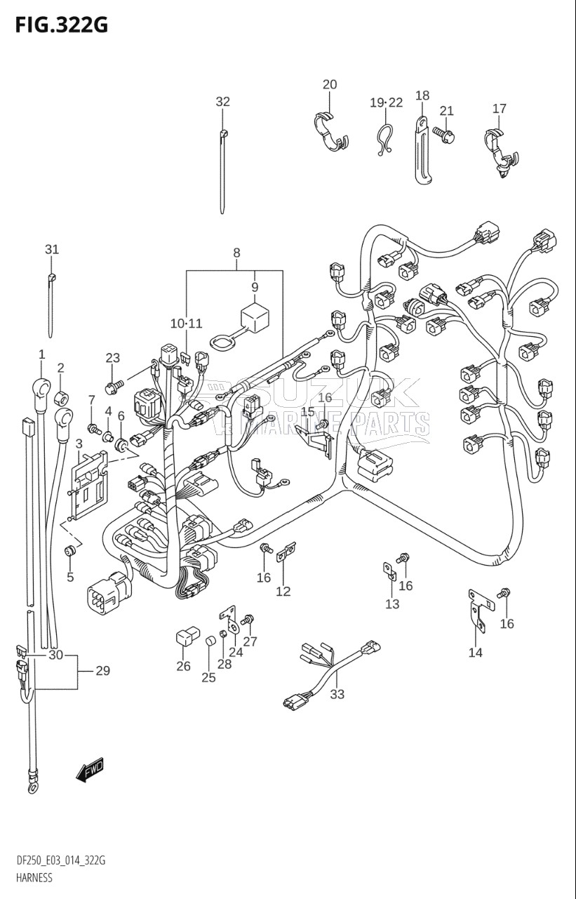 HARNESS (DF250ST:E03)