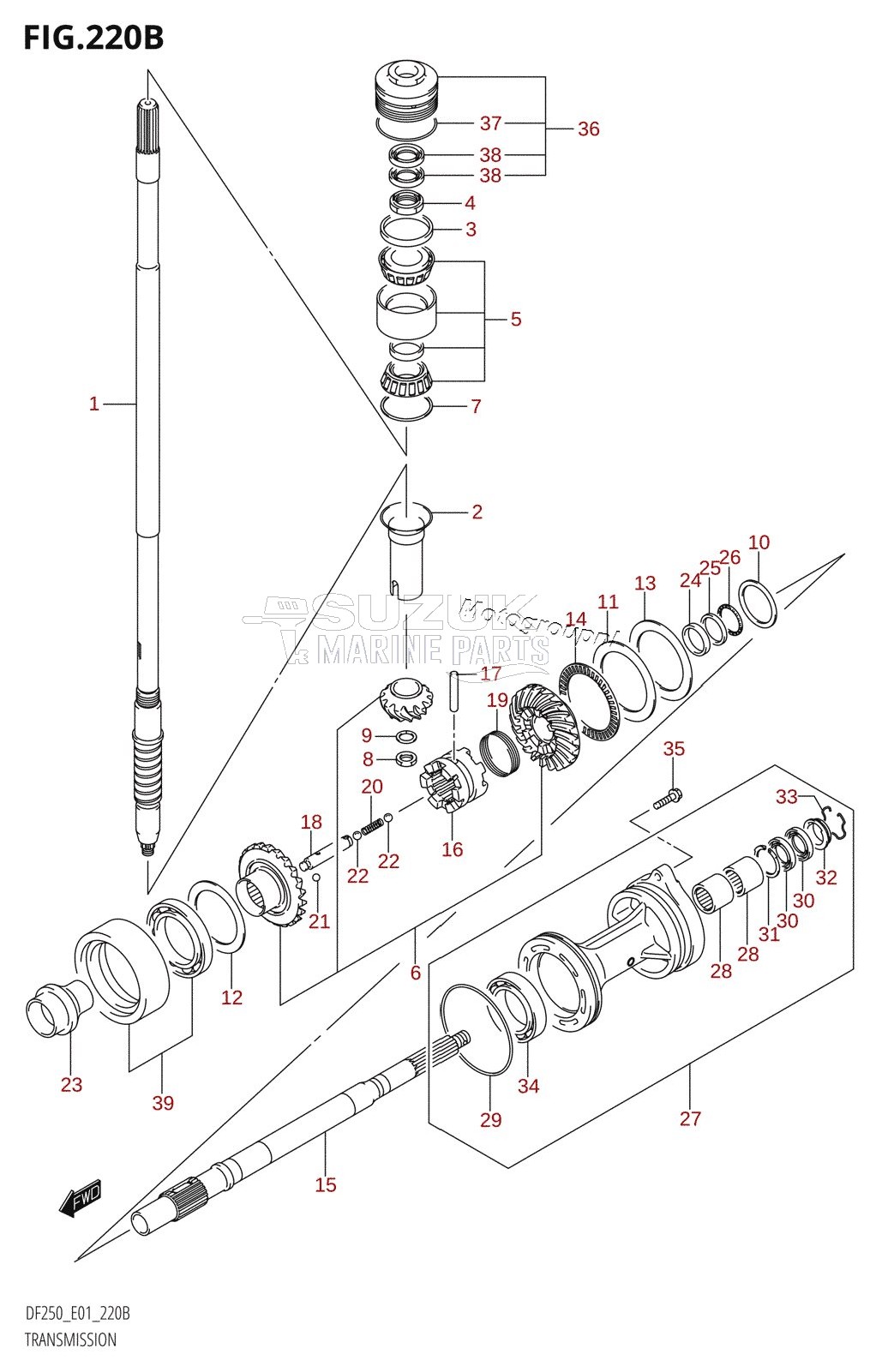 TRANSMISSION (DF200Z,DF200WZ,DF225Z,DF225WZ,DF250Z)