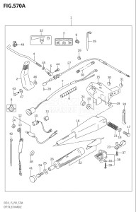 01503F-010001 (2010) 15hp P01-Gen. Export 1 (DF15K10  DF15RK10) DF15 drawing OPT:TILLER HANDLE (K4)