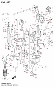 DF250A From 25003P-340001 (E11 E40)  2023 drawing FUEL PUMP /​ FUEL VAPOR SEPARATOR ((022,023):(DF300A,DF250A):(E01,E03,E11))