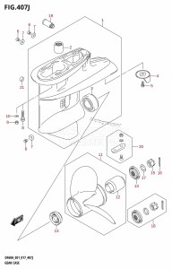 DF40A From 04003F-710001 (E01)  2017 drawing GEAR CASE (DF60AQH:E01)