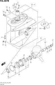 02504F-810001 (2018) 25hp P03-U.S.A (DF25A  DF25AQ  DF25AT  DF25ATH) DF25A drawing GEAR CASE (DF25AT,DF25ATH,DF30AT,DF30ATH)