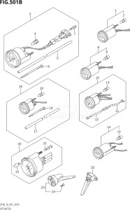 04001F-31001 (2013) 40hp E11-Gen. Export 2 (DF40QHY  DF40TY) DF40 drawing OPT:METER (K5,K6,K7)