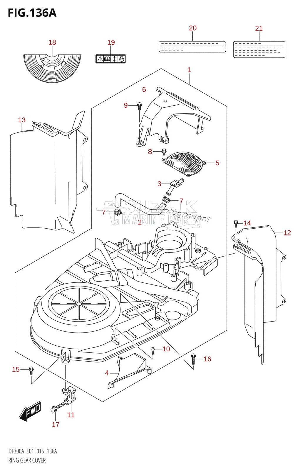 RING GEAR COVER (DF300A:E01)