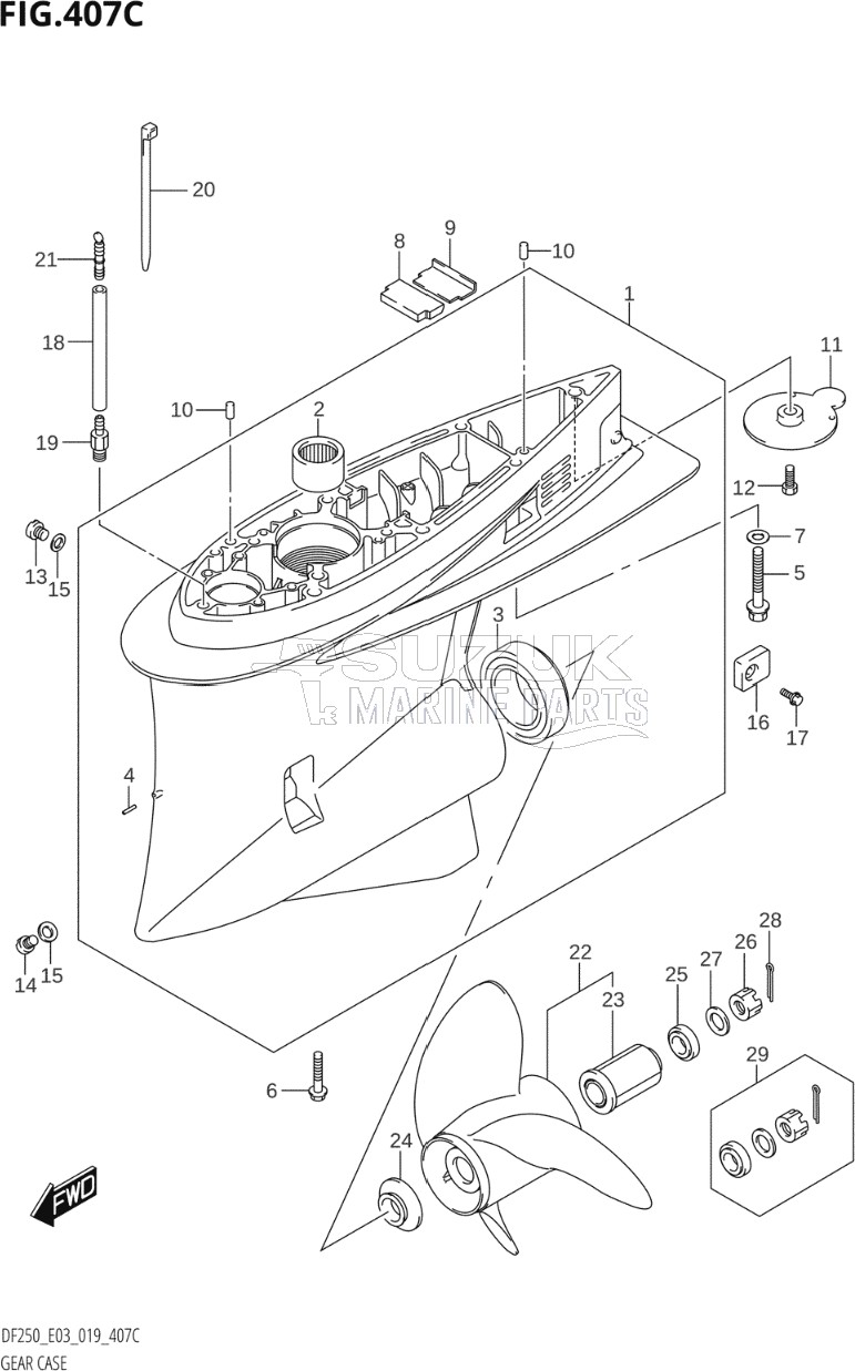 GEAR CASE (DF250ST)