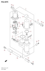 06003F-410001 (2014) 60hp E03-USA (DF60AVT) DF60A drawing TRIM CYLINDER (DF60A)