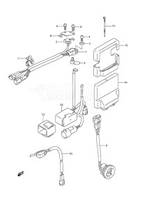 Outboard DF 175 drawing PTT Switch/Engine Control Unit