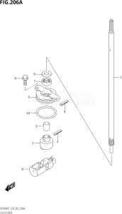 15004F-040001 (2020) 150hp E03-USA (DF150AST) DF150AST drawing CLUTCH ROD