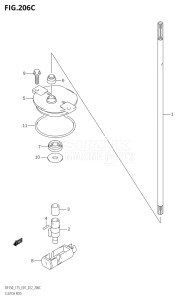 15002F-210001 (2012) 150hp E01 E40-Gen. Export 1 - Costa Rica (DF150T) DF150 drawing CLUTCH ROD (DF150Z:E01)